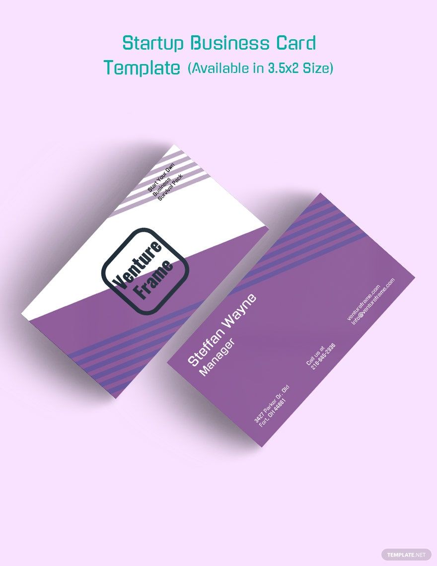 Editable Startup Business Card Template