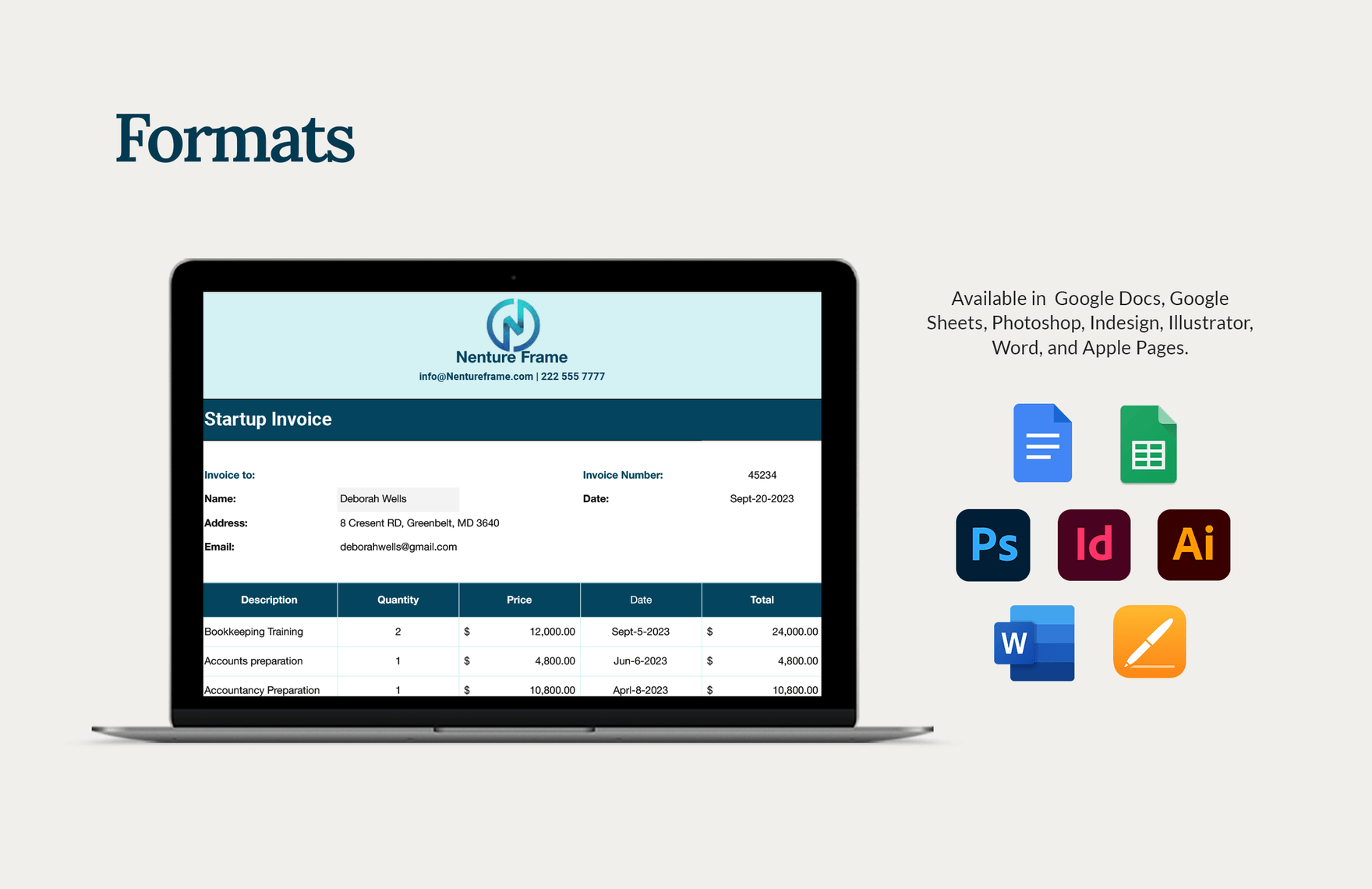 Startup Invoice Template