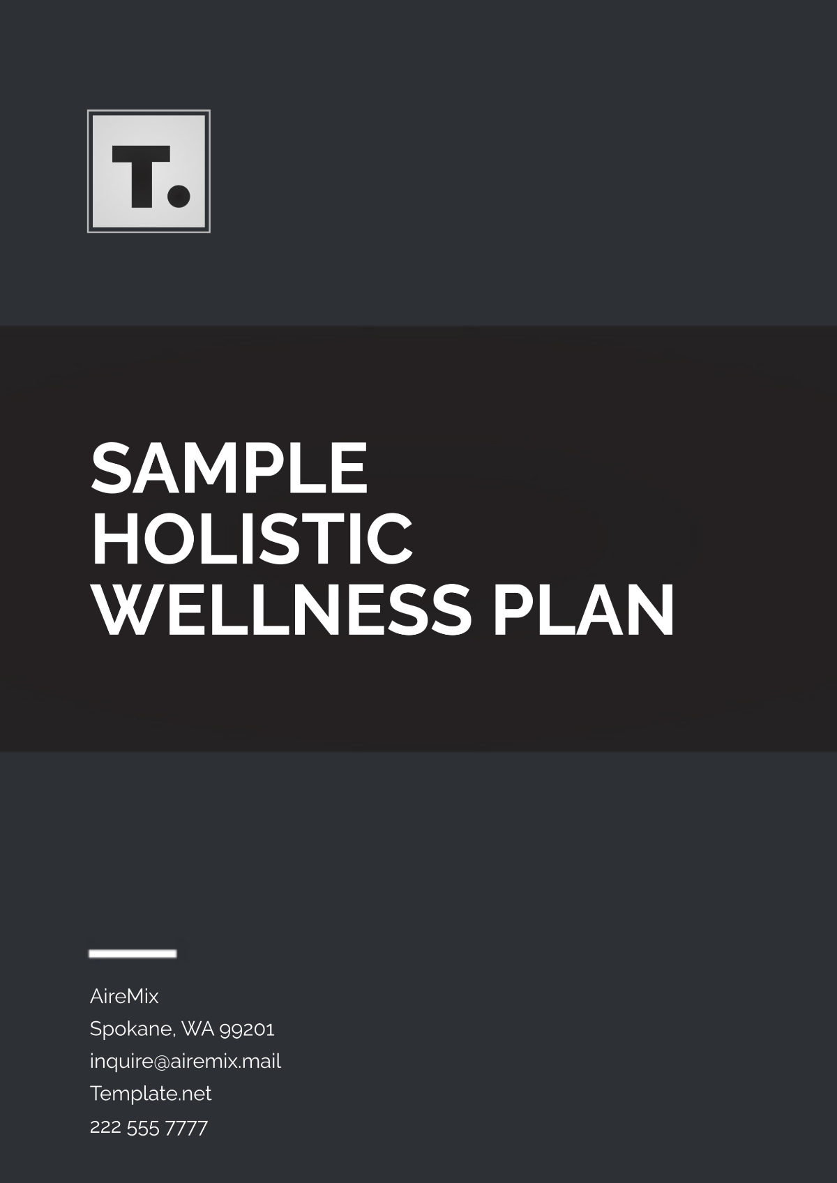 Sample Holistic Wellness Plan Template - Edit Online & Download