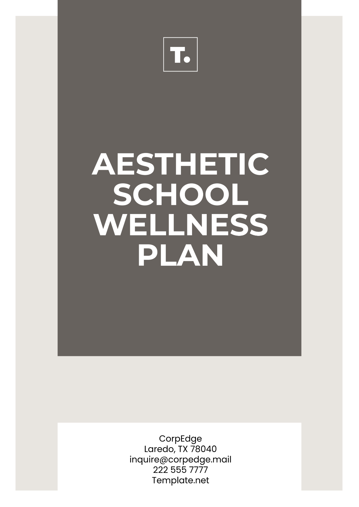 Aesthetic School Wellness Plan Template - Edit Online & Download