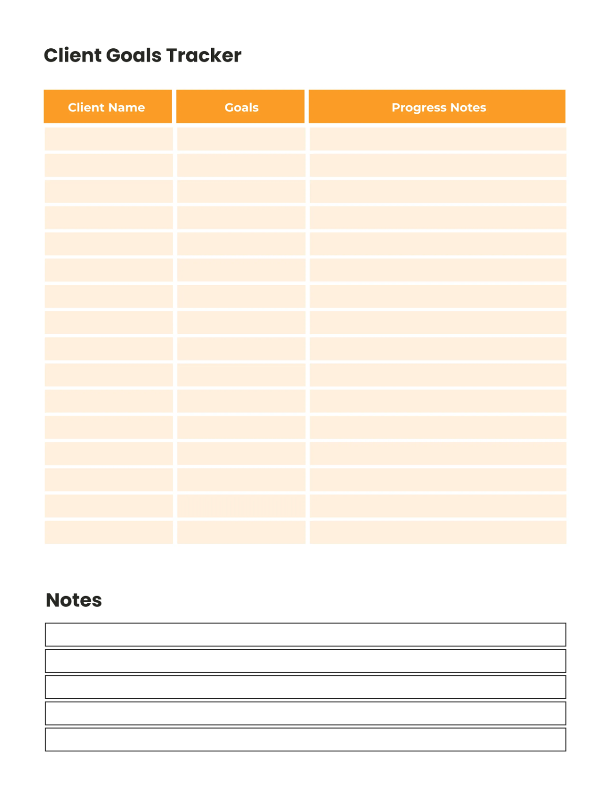 Free Coaching Session Planner Template to Edit Online