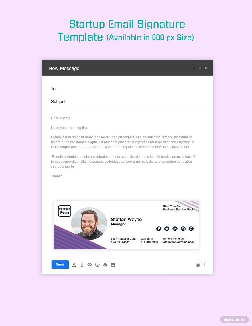 Startup Email Signature Template