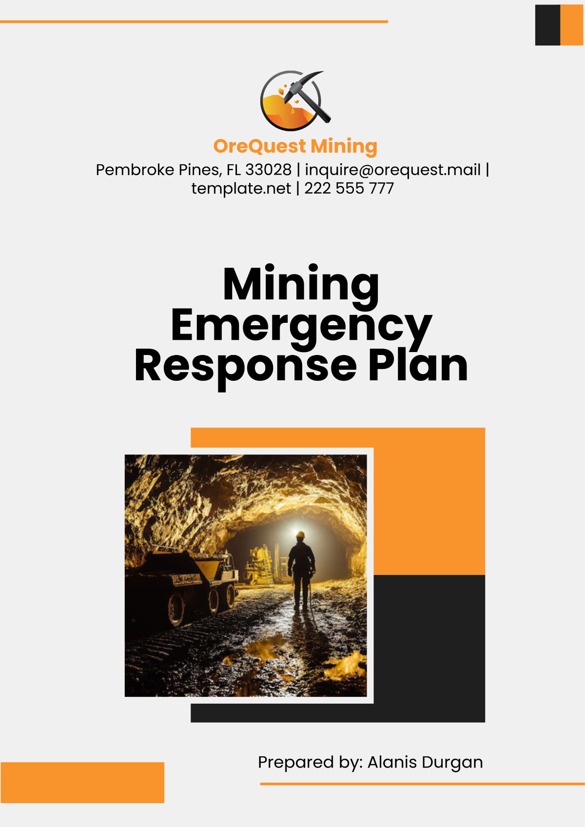 Mining Emergency Response Plan Template - Edit Online & Download