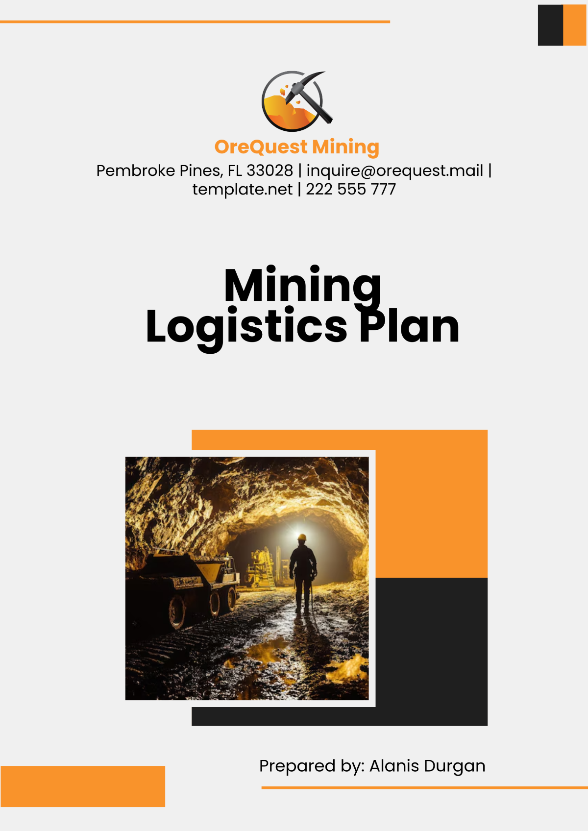 Mining Logistics Plan Template - Edit Online & Download