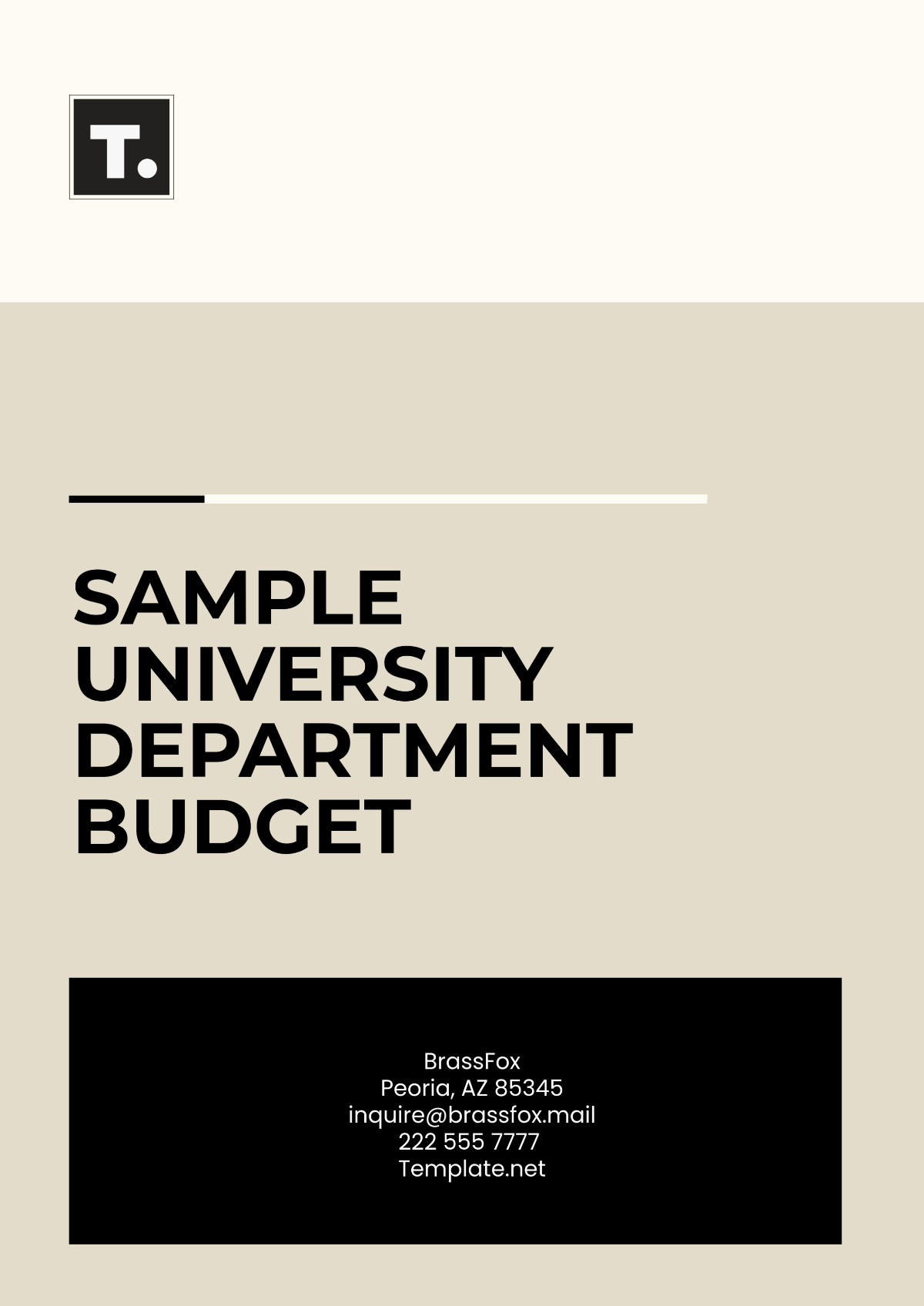 Sample University Department Budget Template - Edit Online & Download