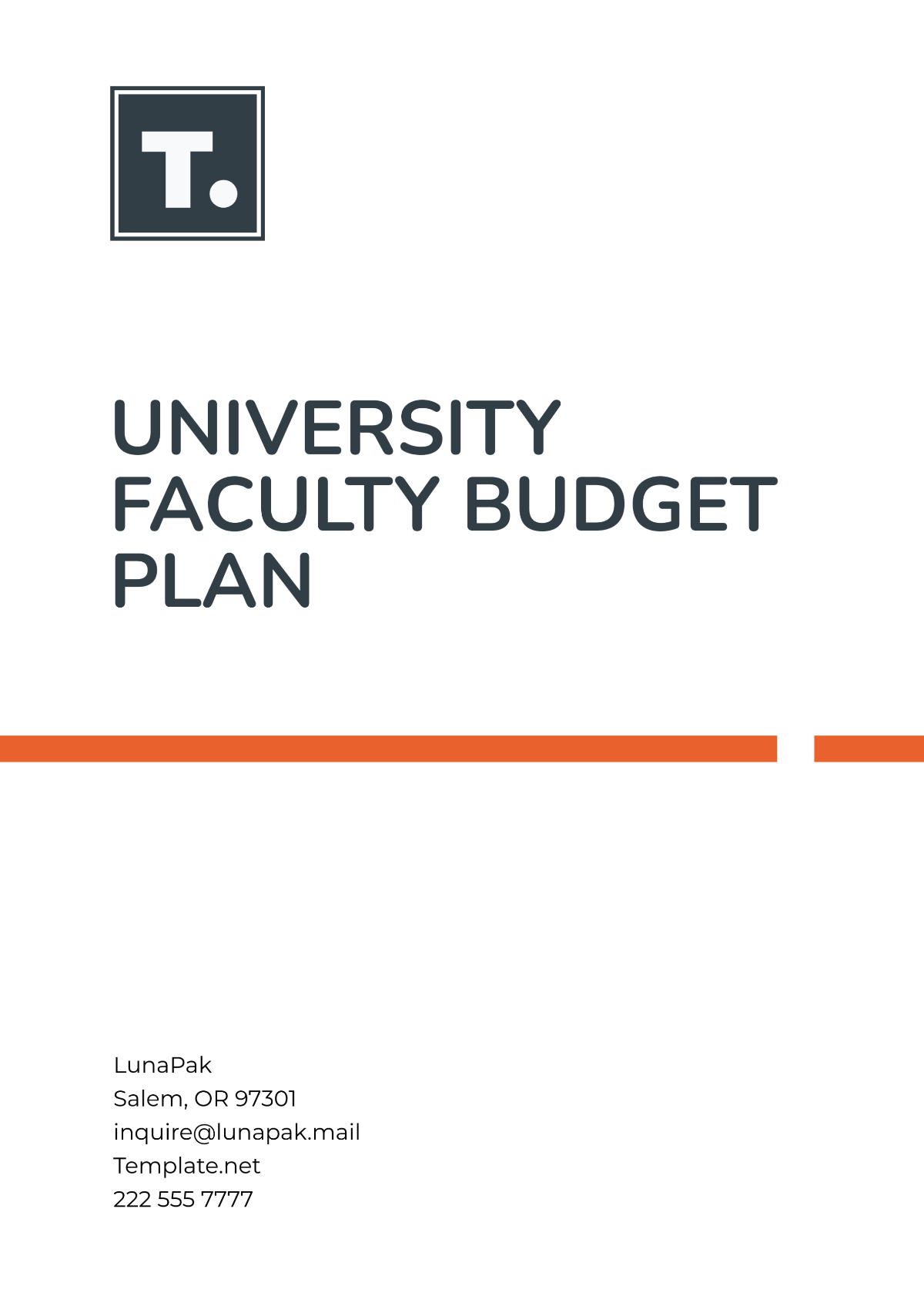 University Faculty Budget Plan Template - Edit Online & Download