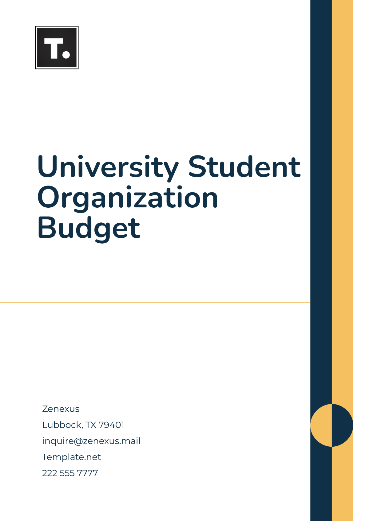 University Student Organization Budget Template - Edit Online & Download