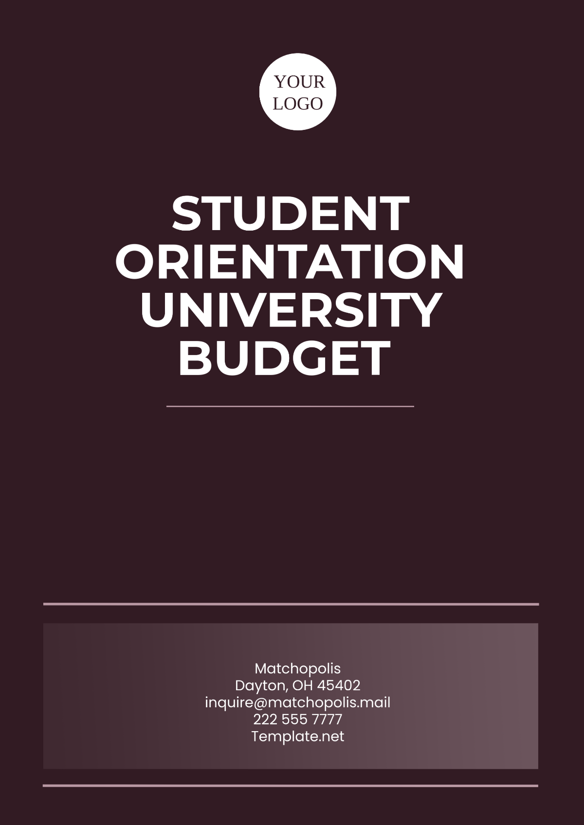 Student Orientation University Budget Template - Edit Online & Download