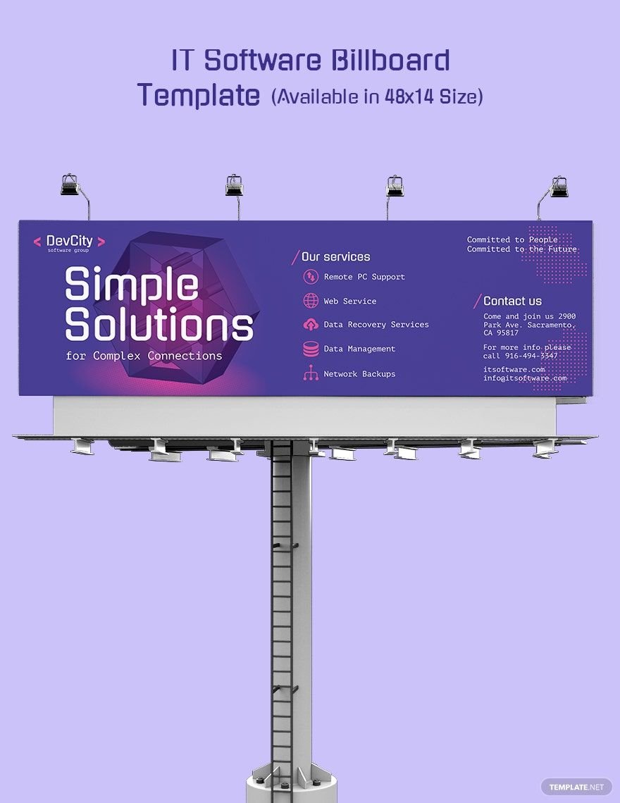 IT Software Billboard Template
