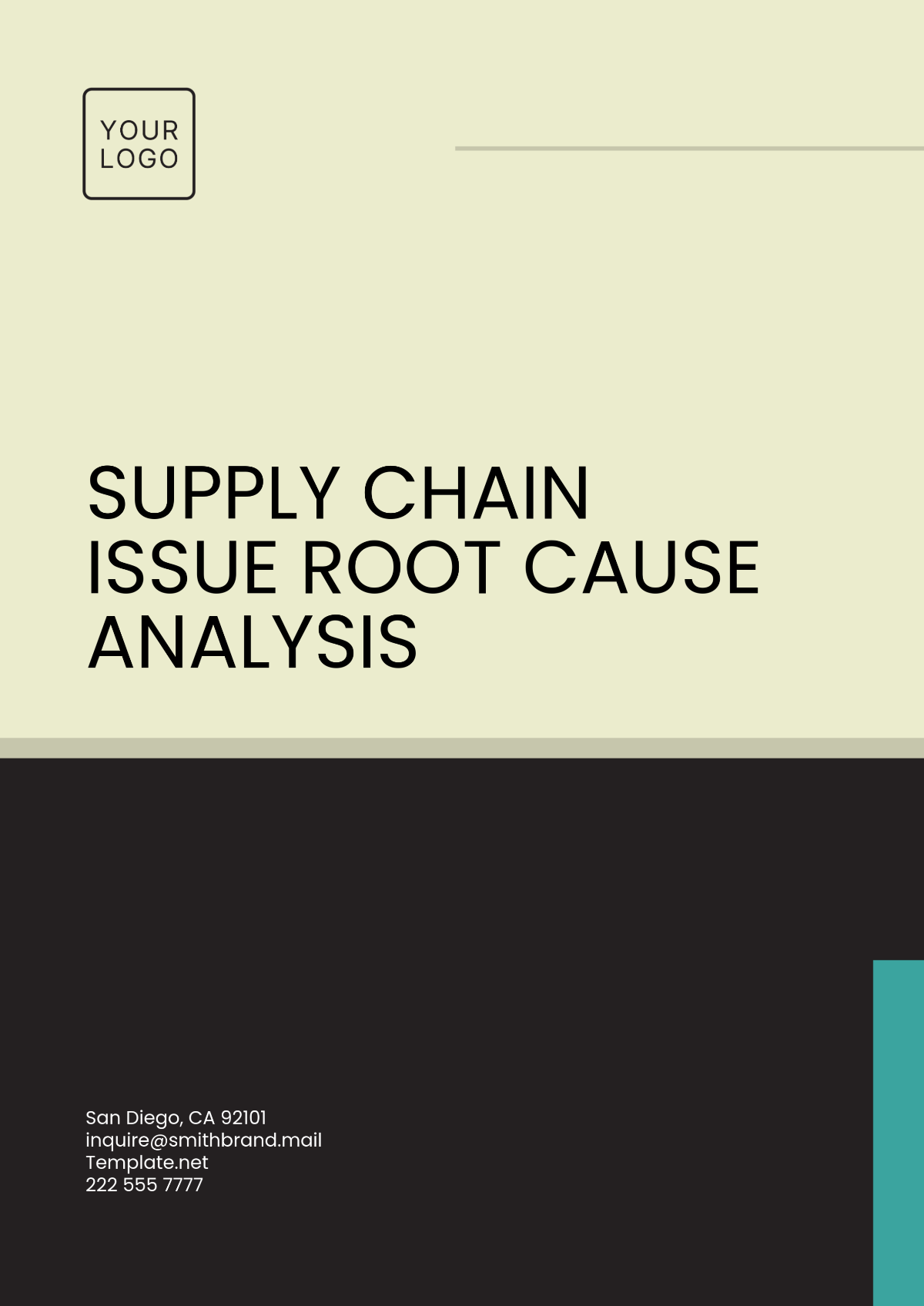 Free Supply Chain Issue Root Cause Analysis Template