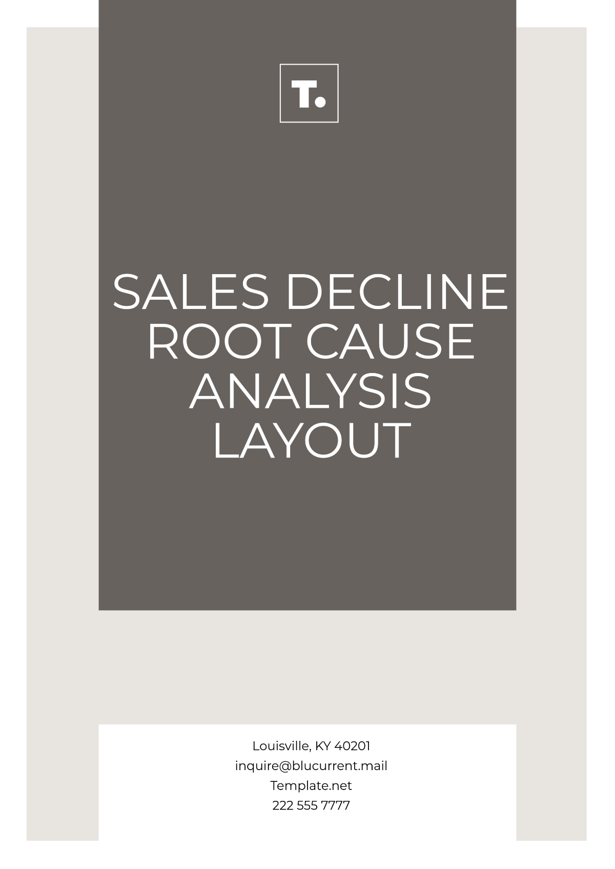 Free Sales Decline Root Cause Analysis Layout Template