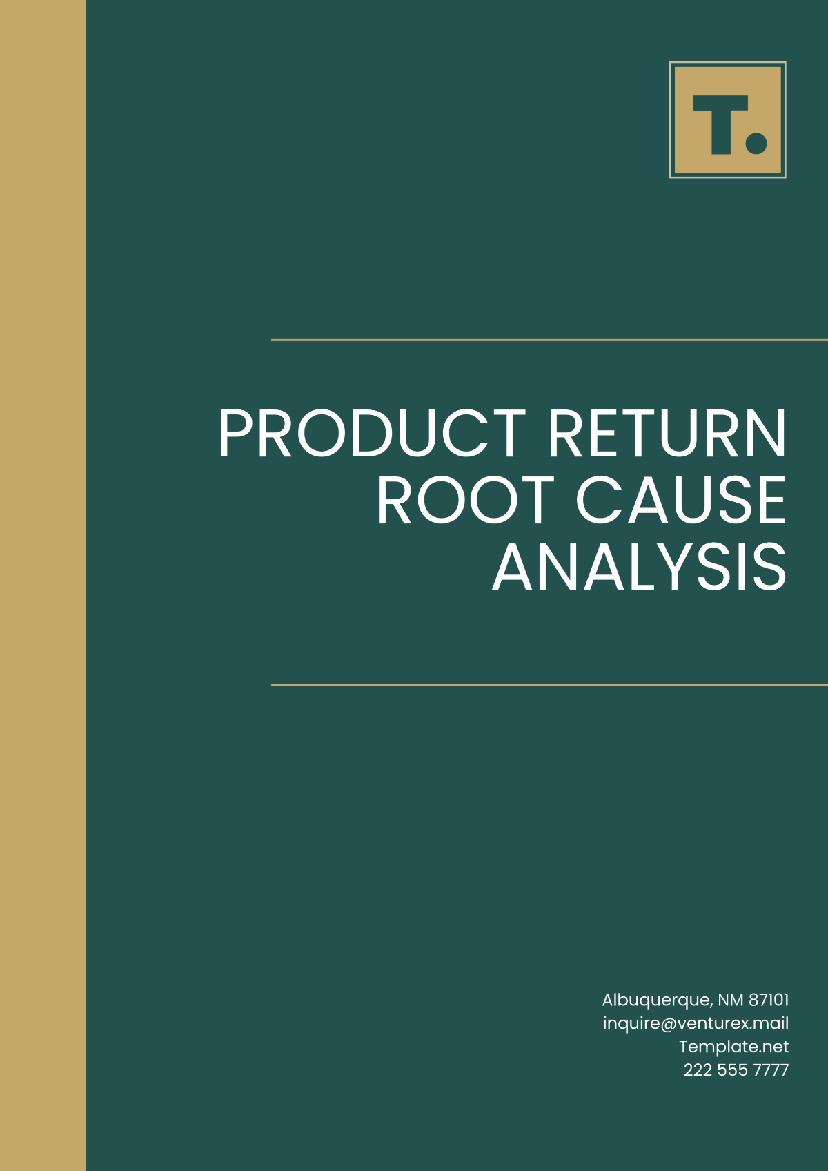 Free Product Return Root Cause Analysis Template