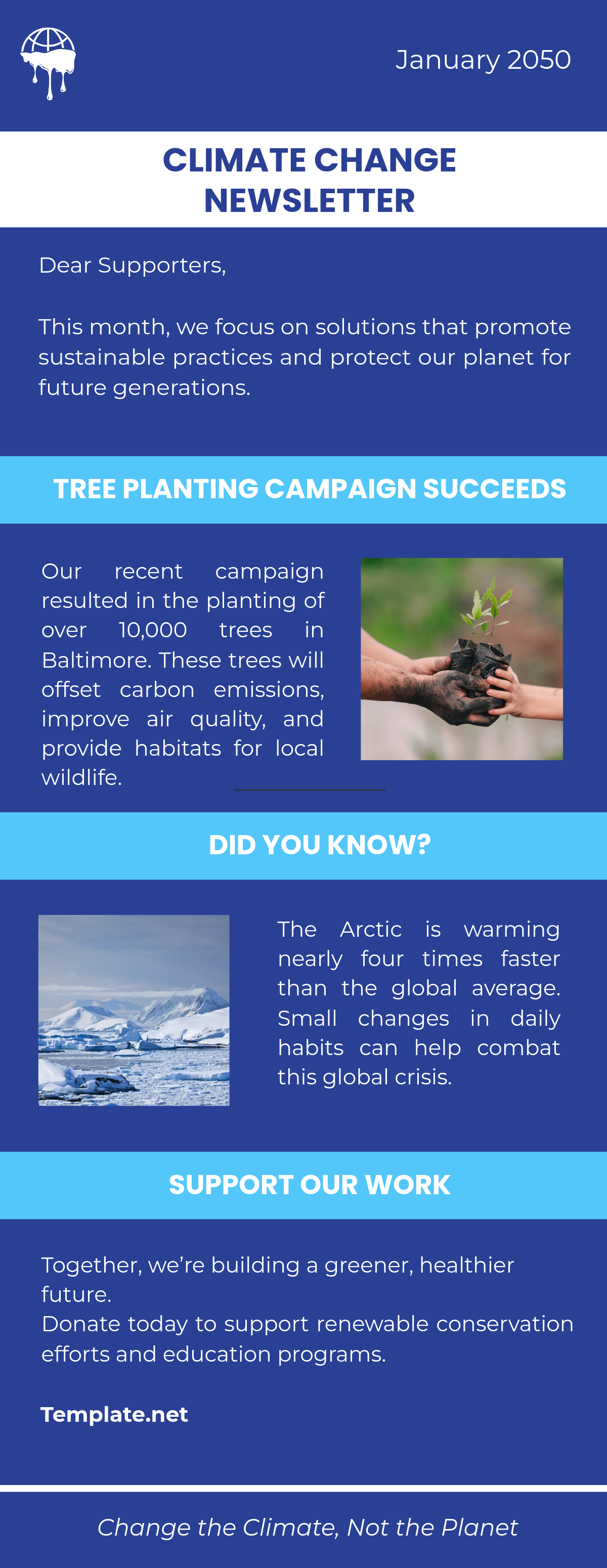 Free Climate Change Newsletter Template - Edit Online & Download