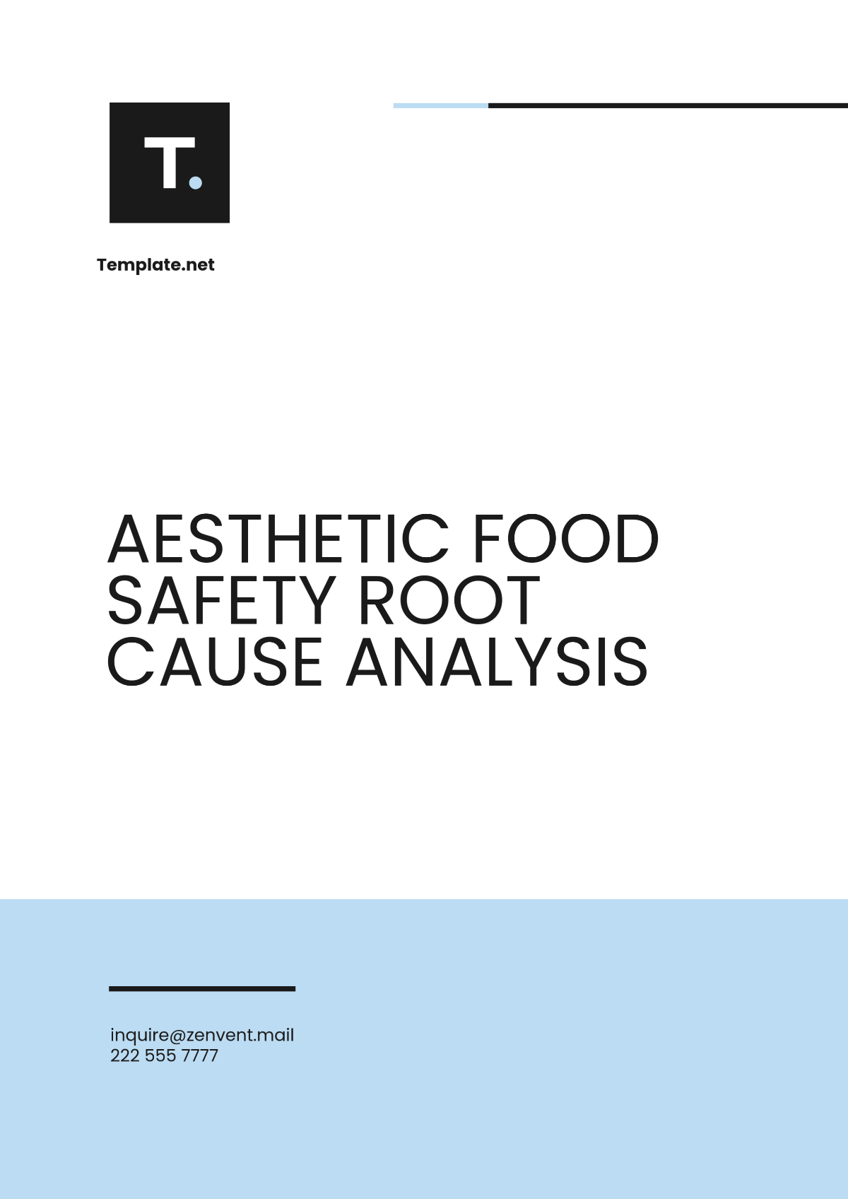 Aesthetic Food Safety Root Cause Analysis Template - Edit Online & Download