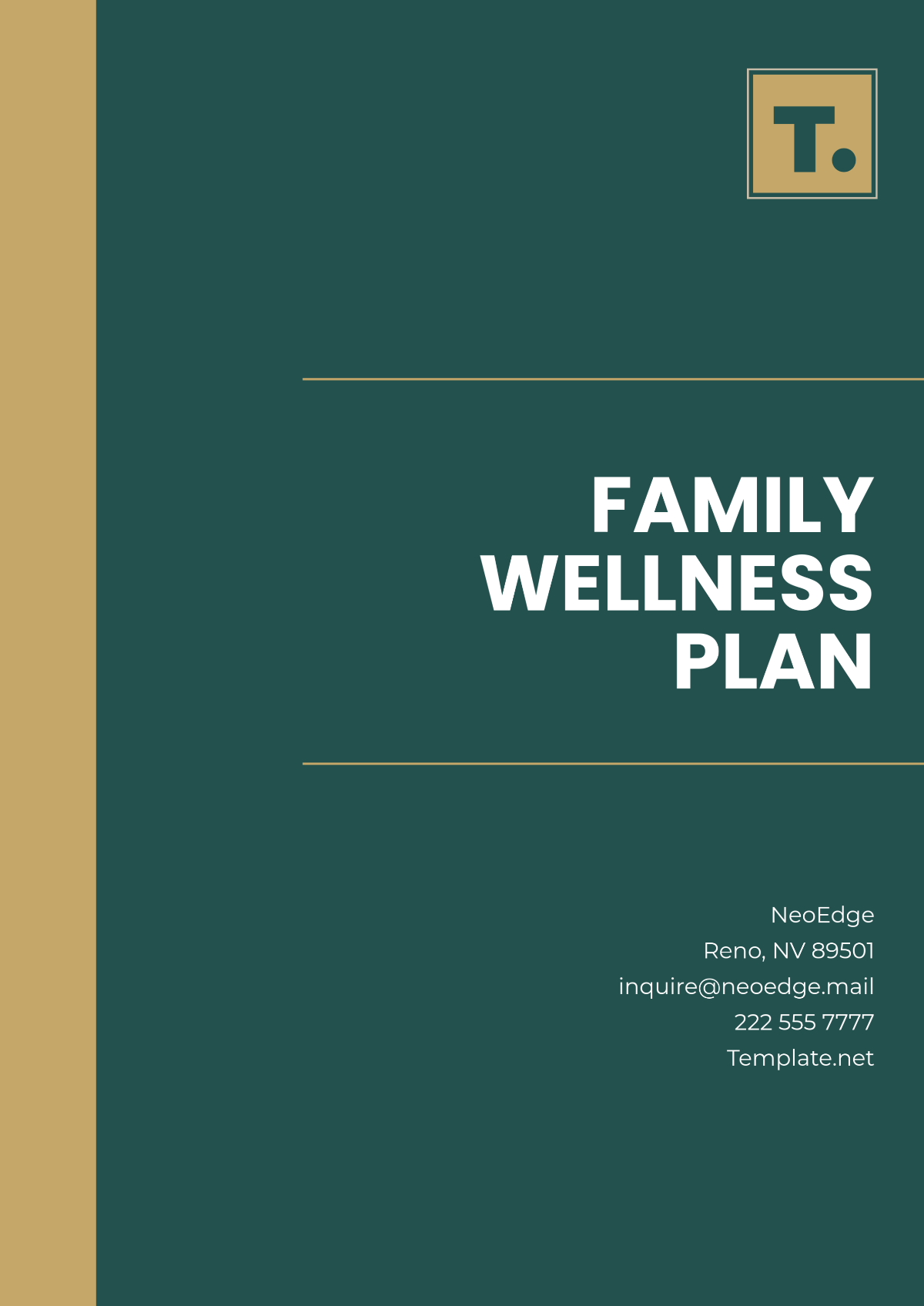 Family Wellness Plan Template - Edit Online & Download