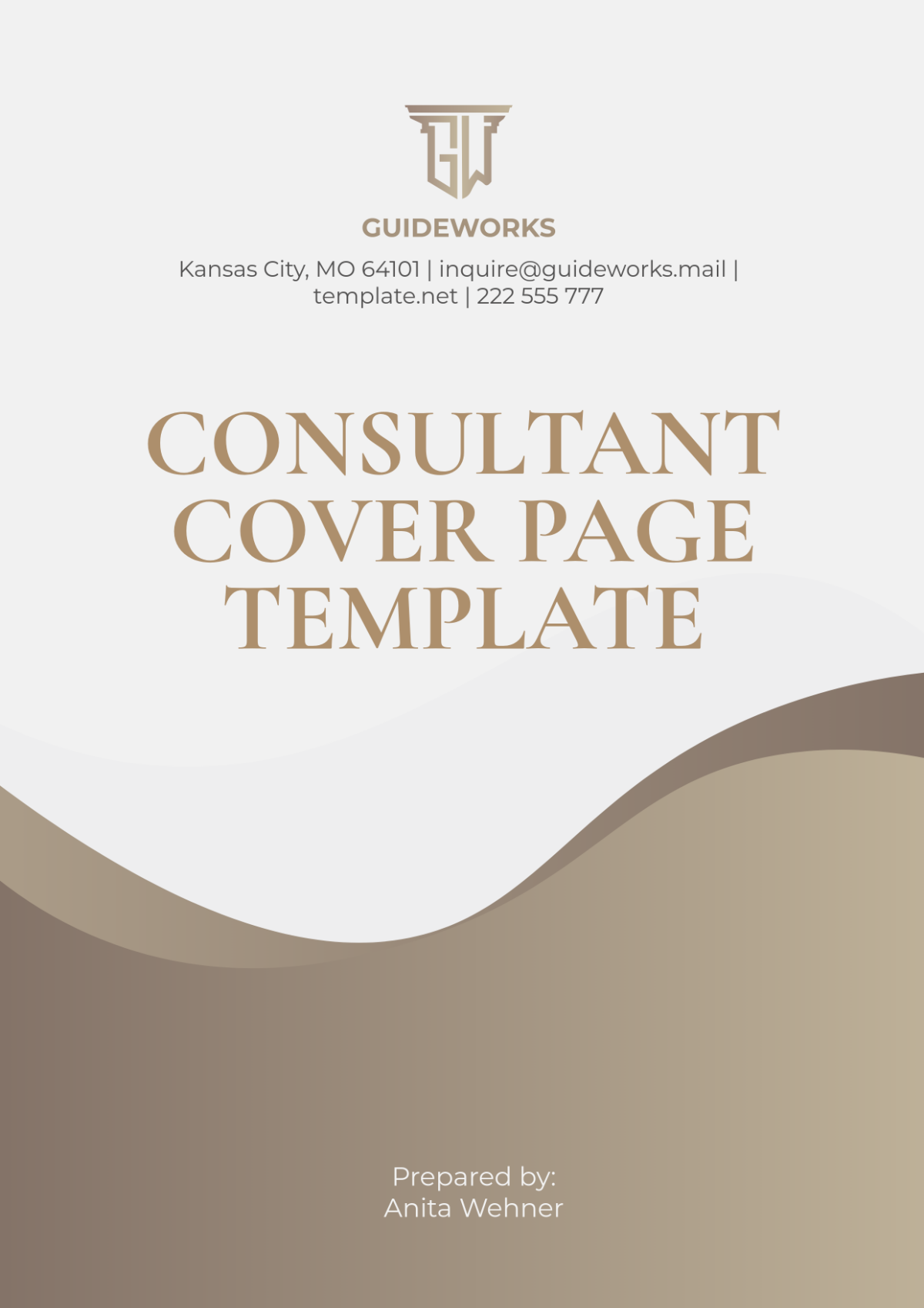 Free Consultant Cover Page Template - Edit Online & Download