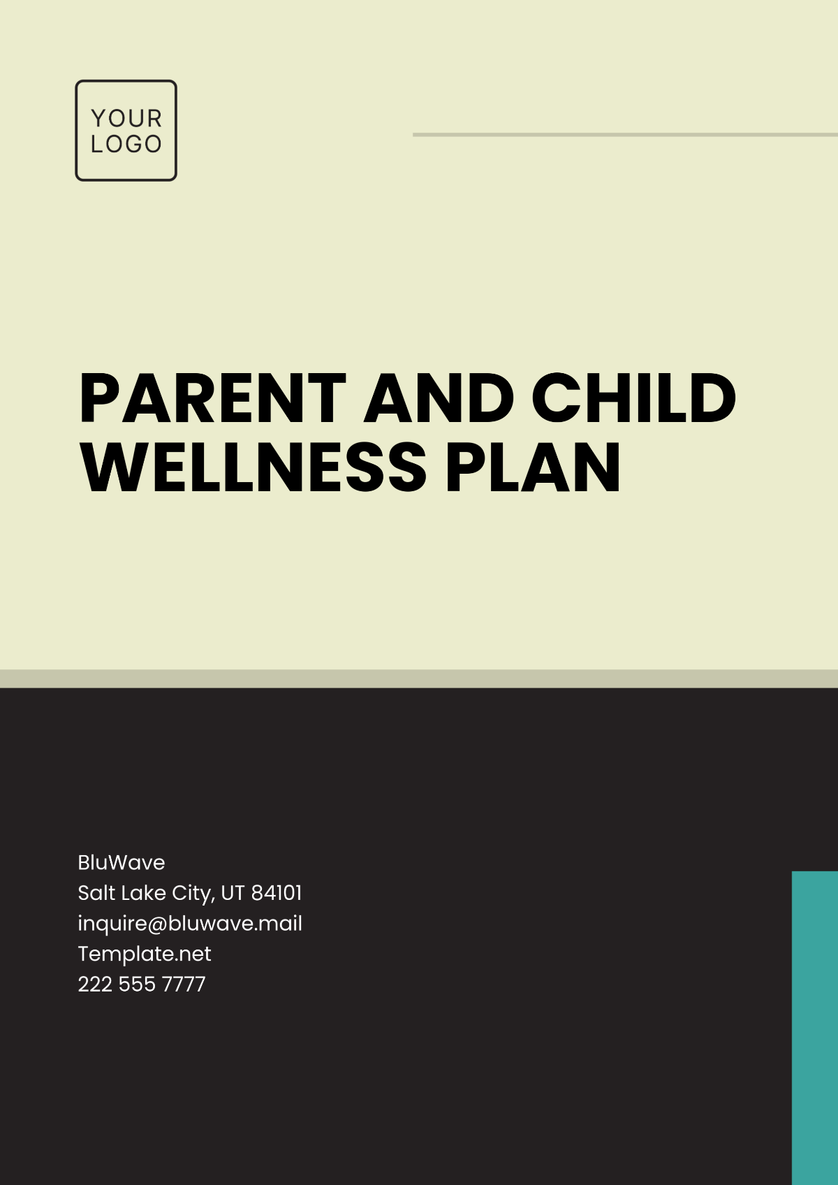 Parent and Child Wellness Plan Template - Edit Online & Download