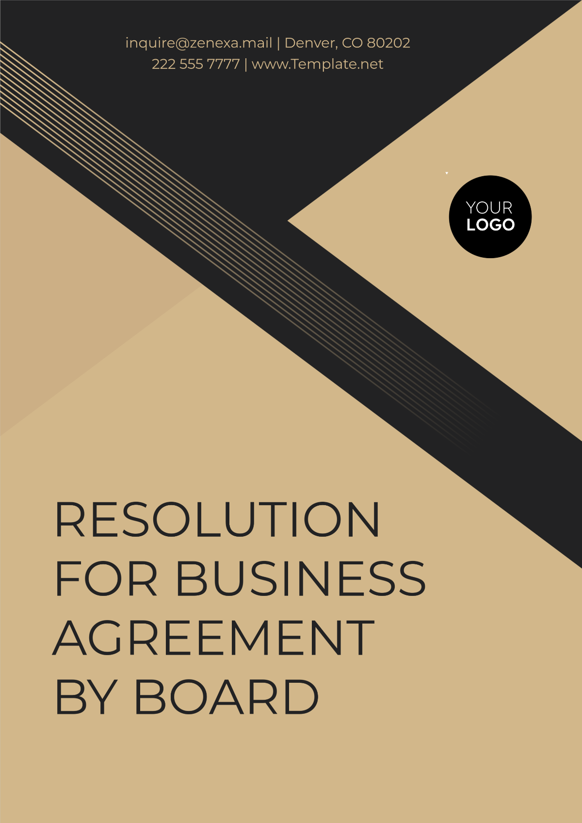 Resolution for Business Agreement by Board Template - Edit Online & Download