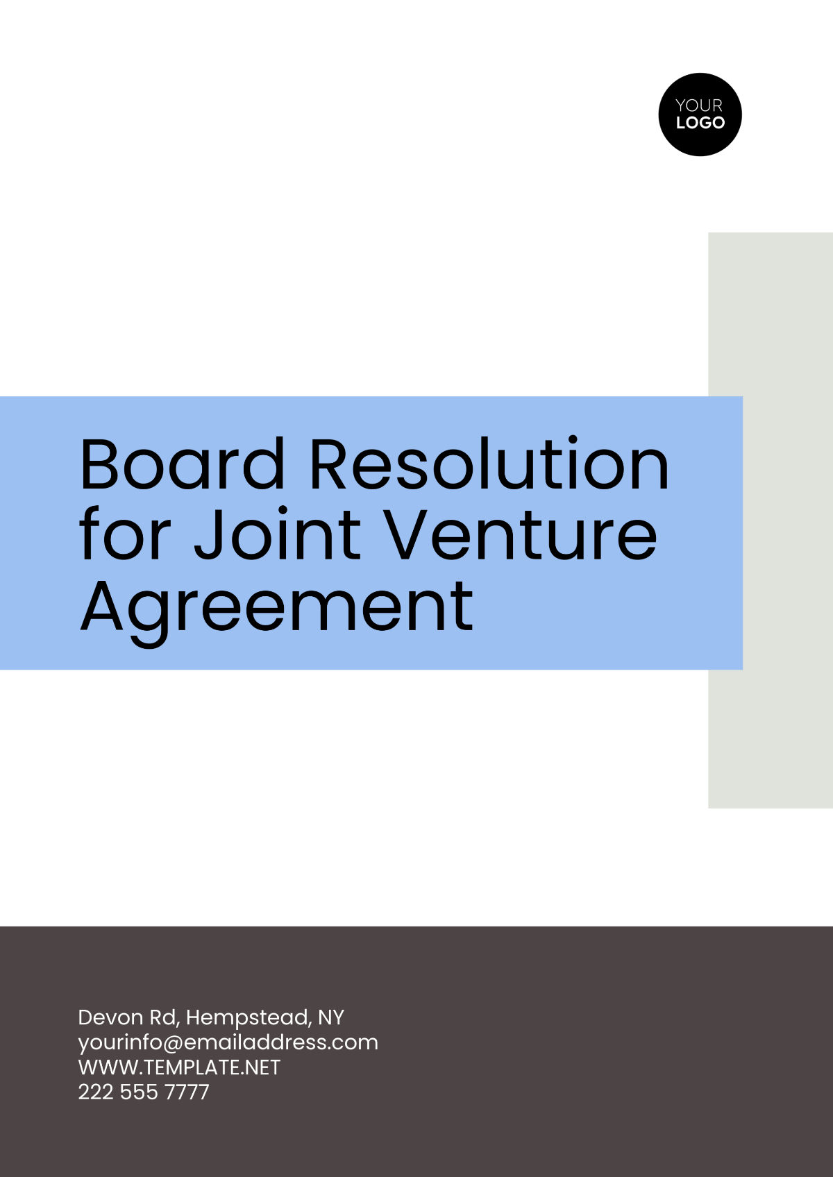 Board Resolution for Joint Venture Agreement Template - Edit Online & Download