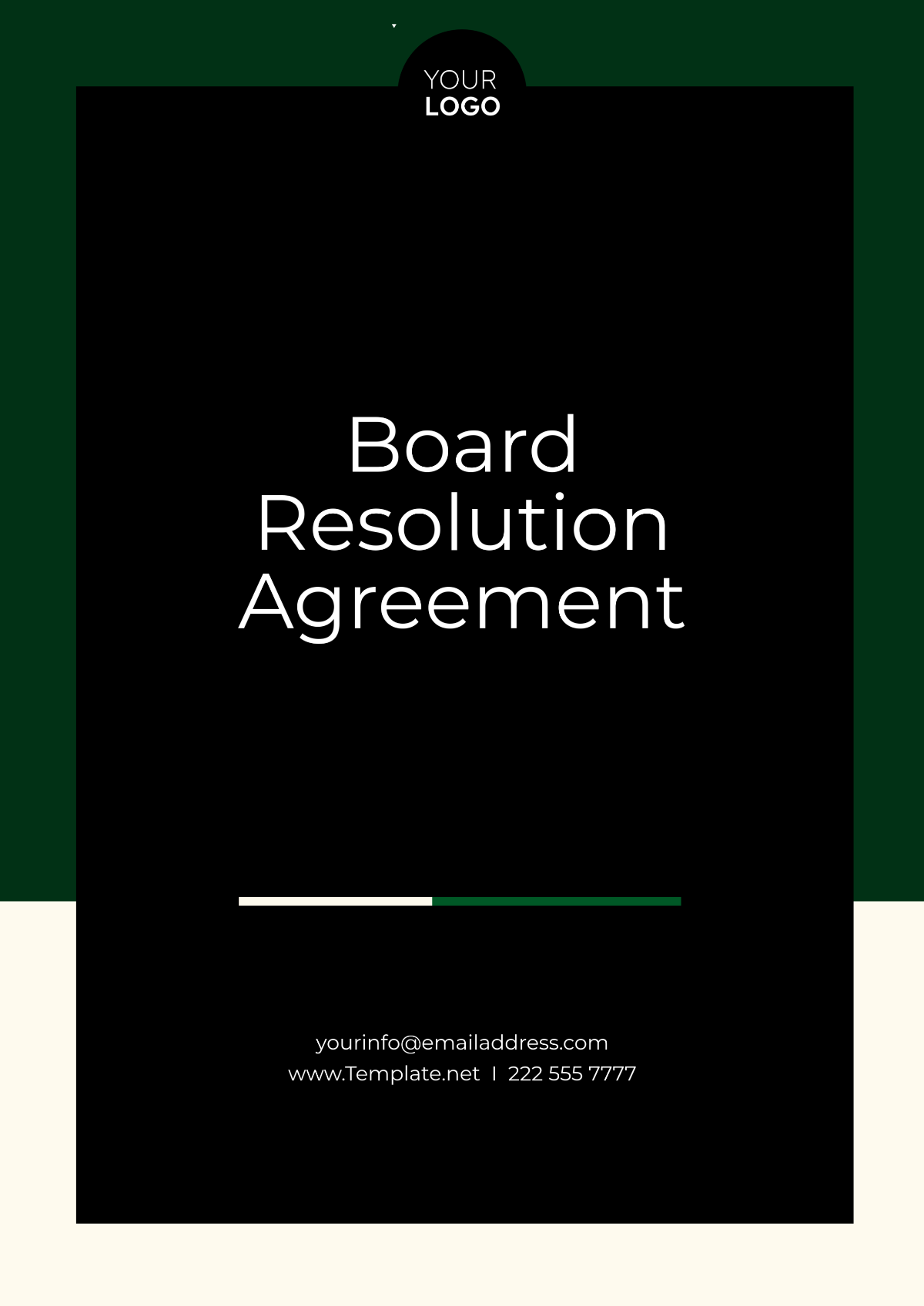 Simple Board Resolution Agreement Template - Edit Online & Download