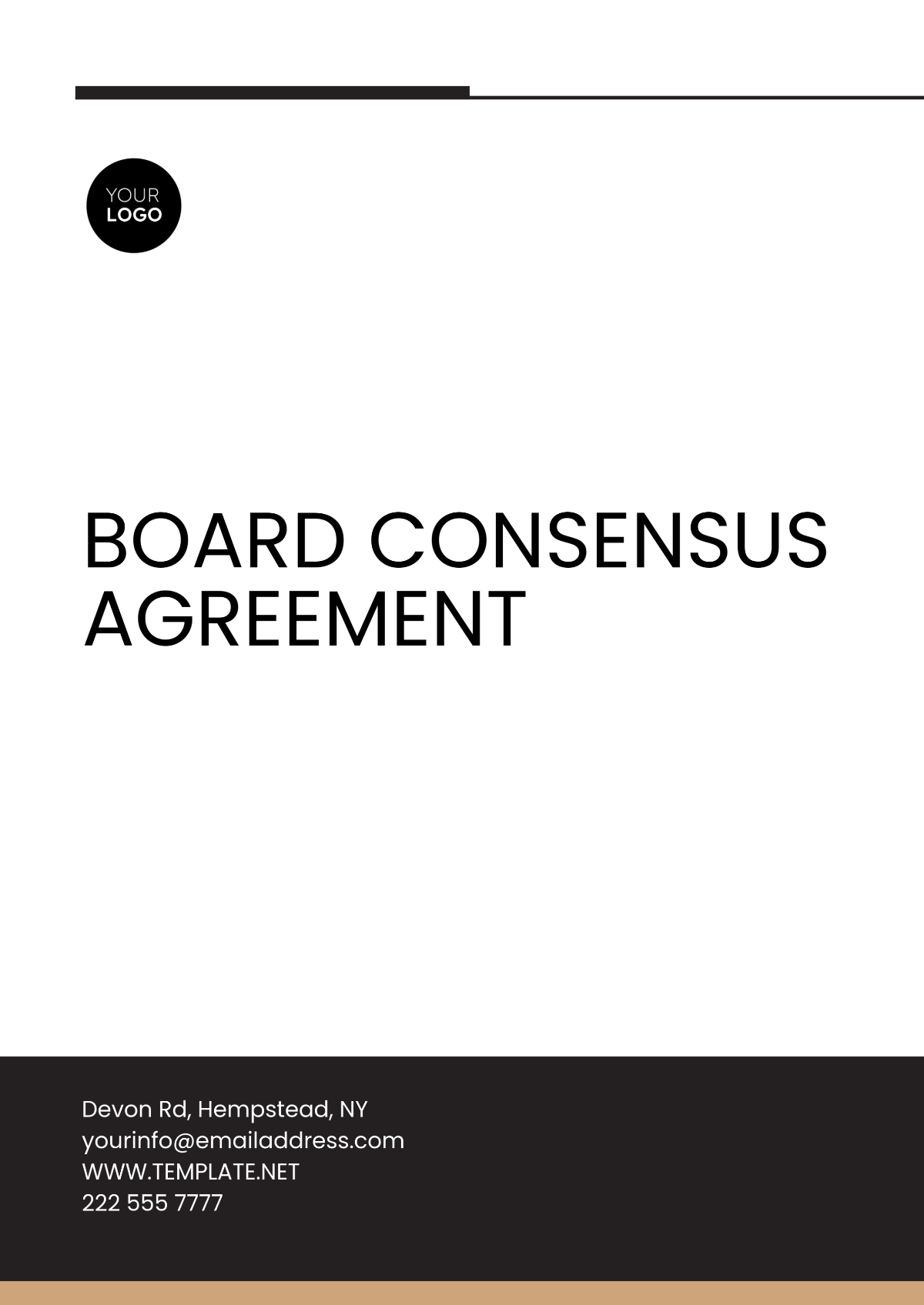 Board Consensus Agreement Layout Template - Edit Online & Download