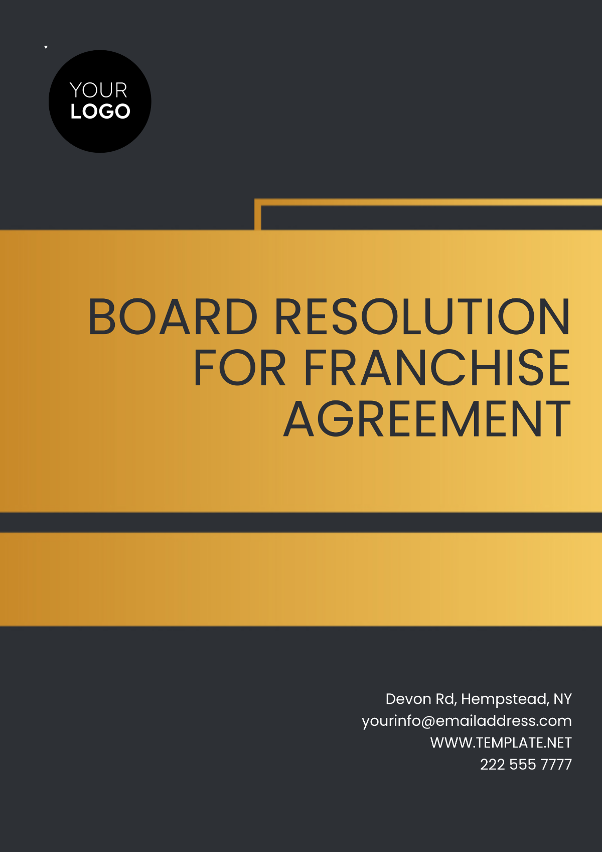 Board Resolution for Franchise Agreement Template - Edit Online & Download