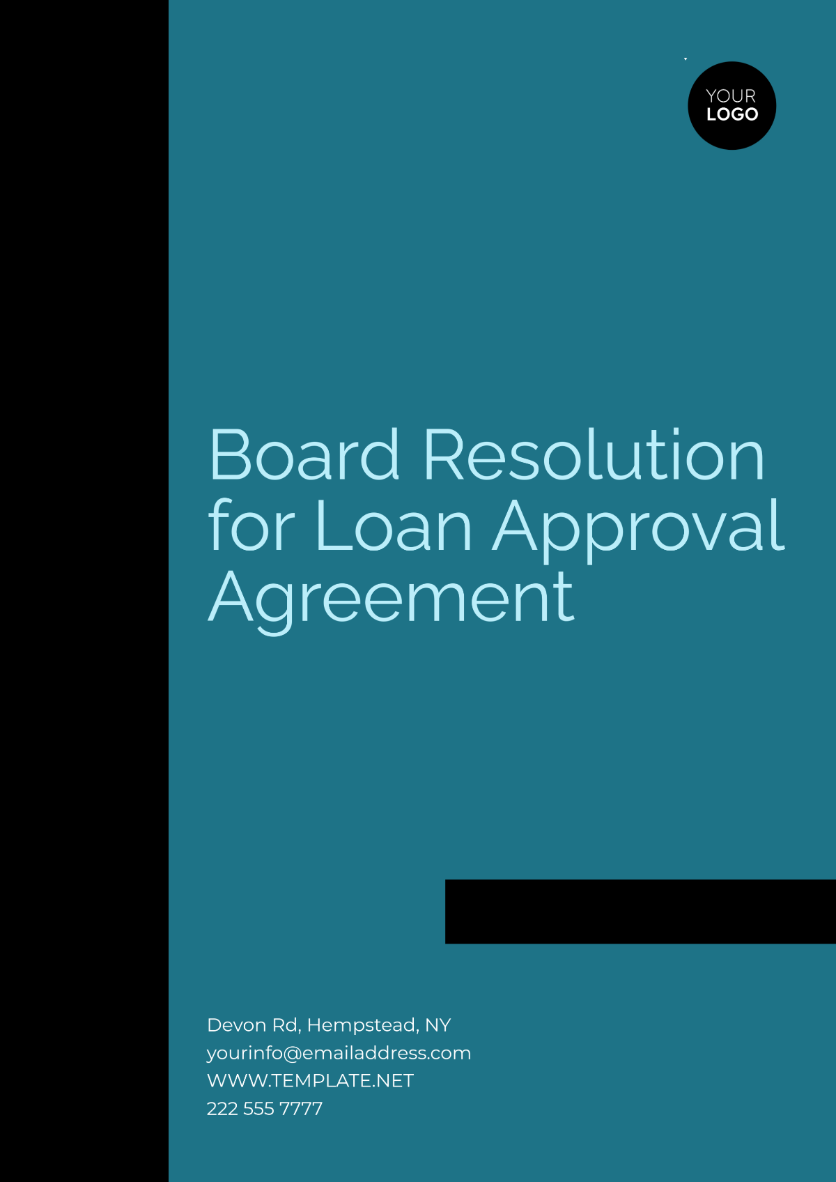 Board Resolution for Loan Approval Agreement Template - Edit Online & Download