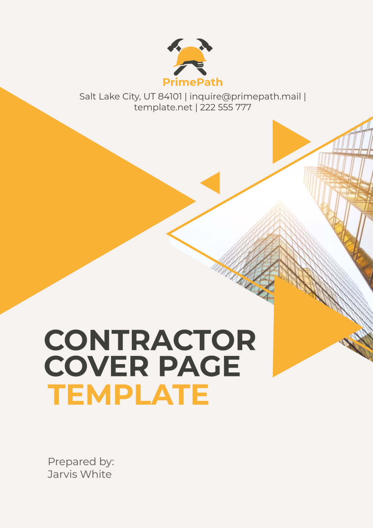 Free Contractor Cover Page Template - Edit Online & Download