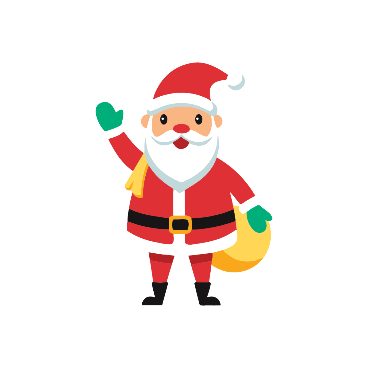 Colorful Santa Clipart