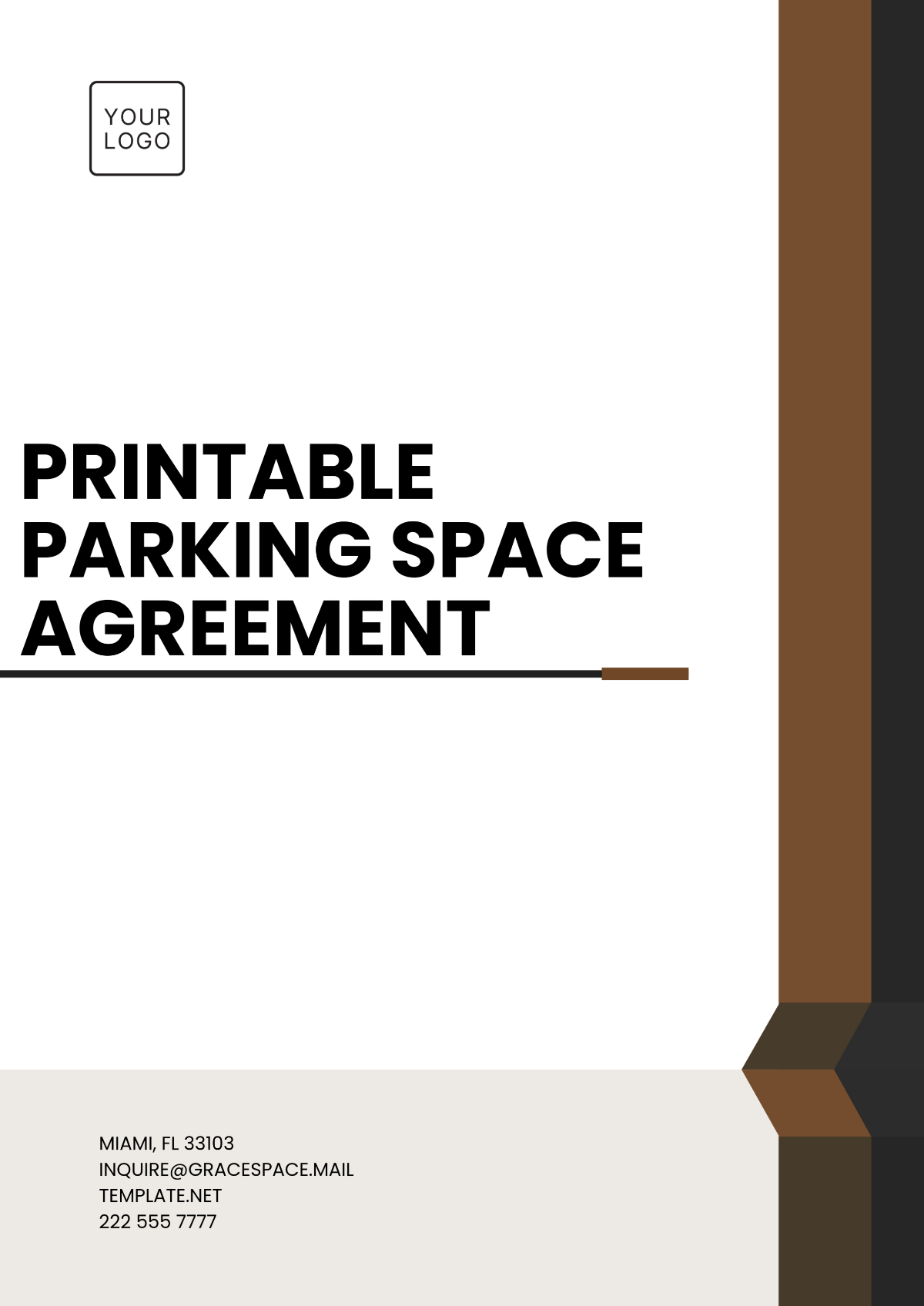 Printable Parking Space Agreement Template - Edit Online & Download