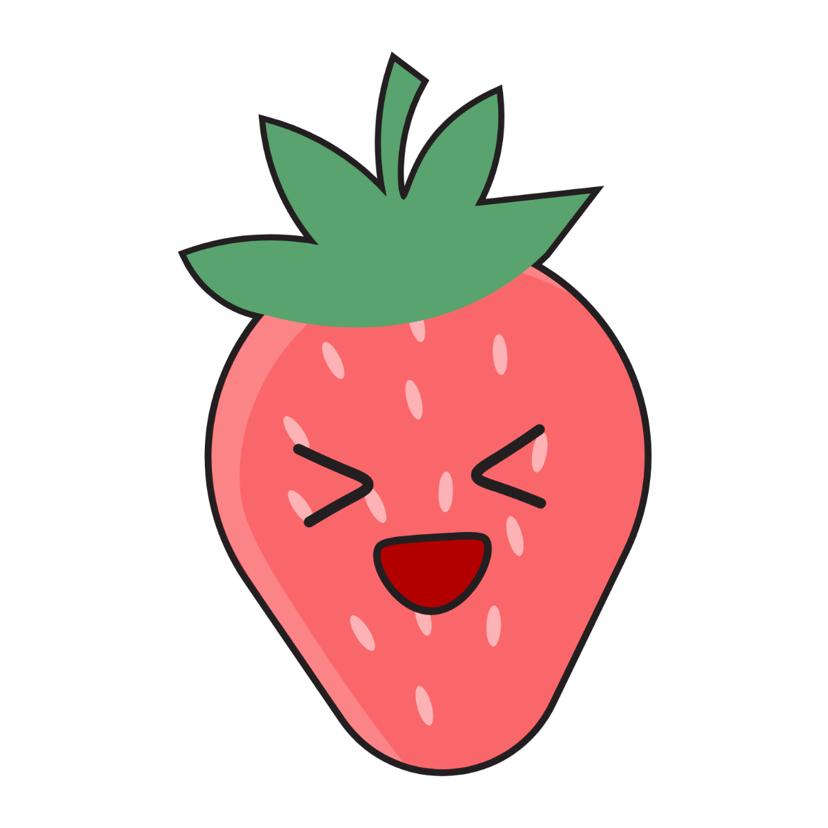 Cute Strawberry Clipart - Edit Online | Template.net