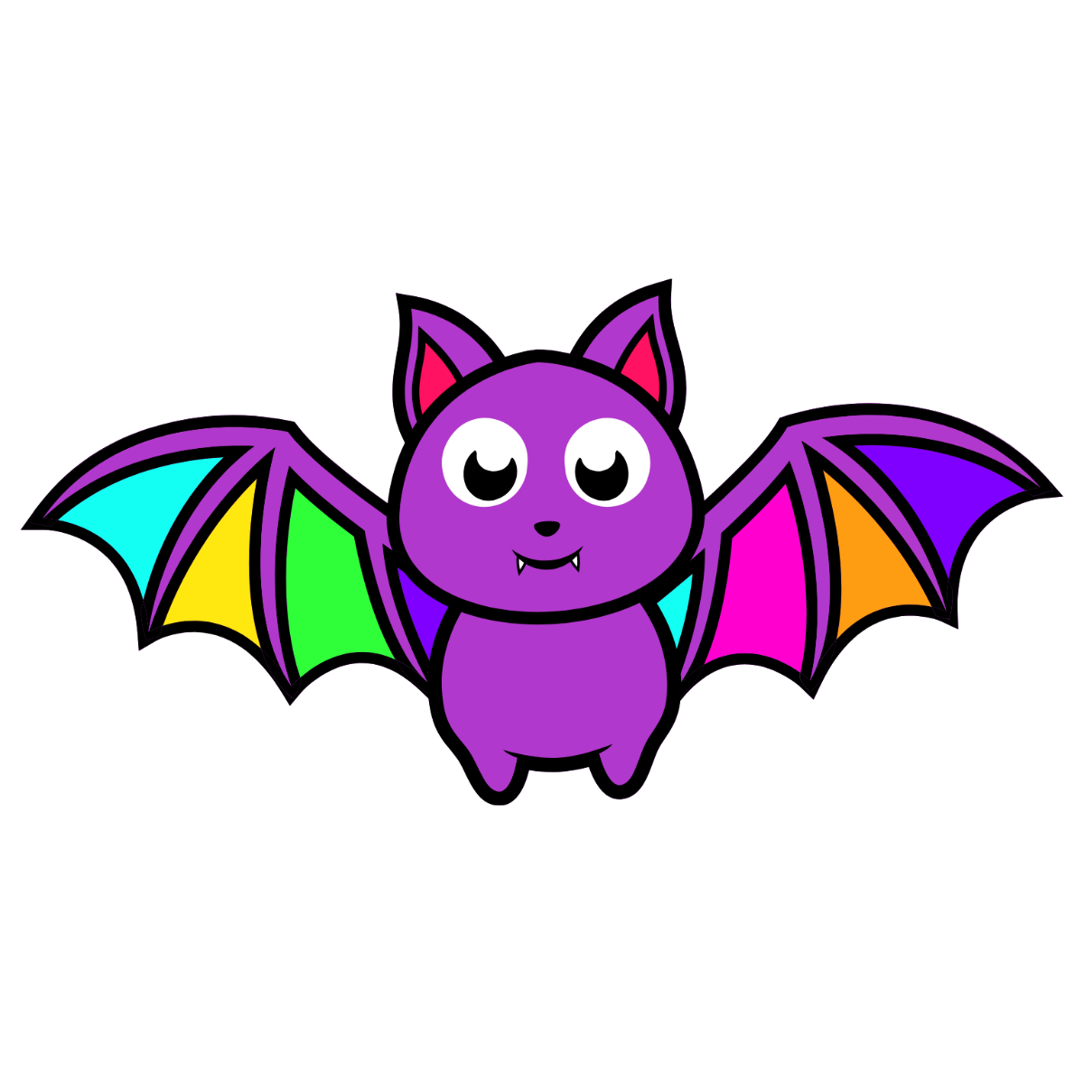 Free Colorful Bat Clipart Template - Edit Online & Download