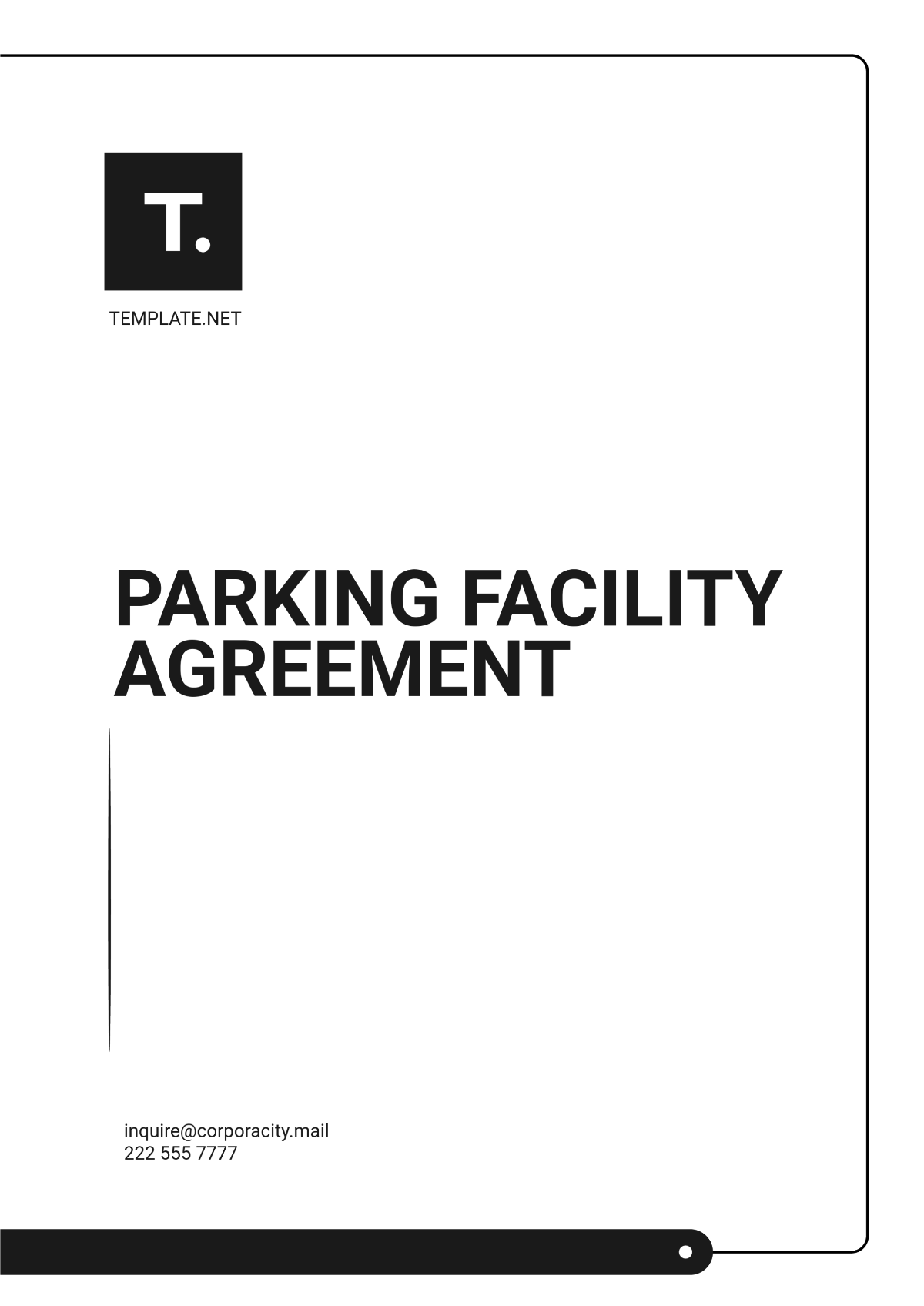 Parking Facility Agreement Template - Edit Online & Download