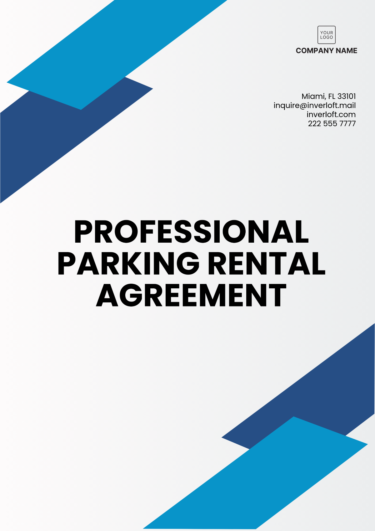 Professional Parking Rental Agreement Template - Edit Online & Download