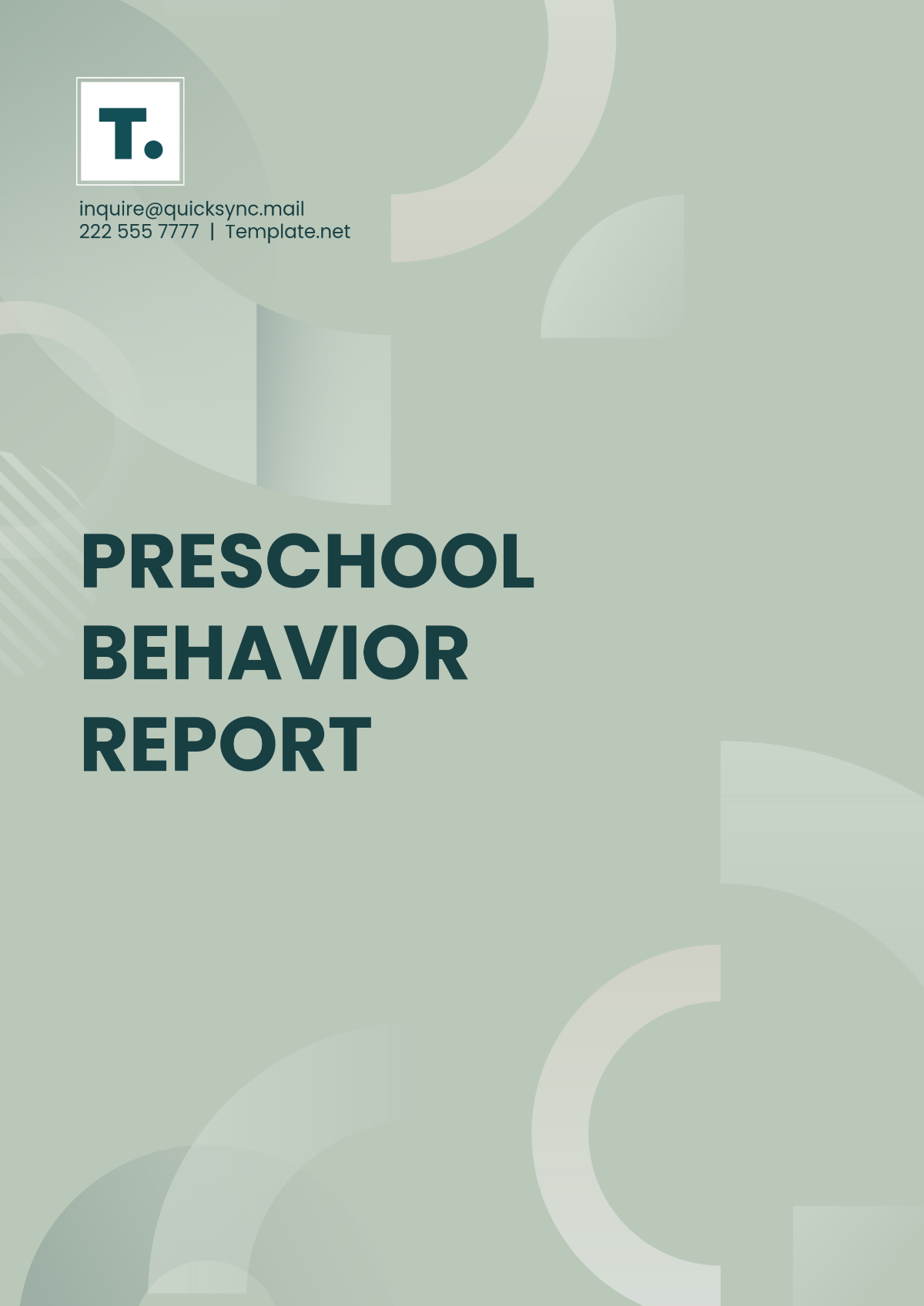 Preschool Behavior Report Template - Edit Online & Download