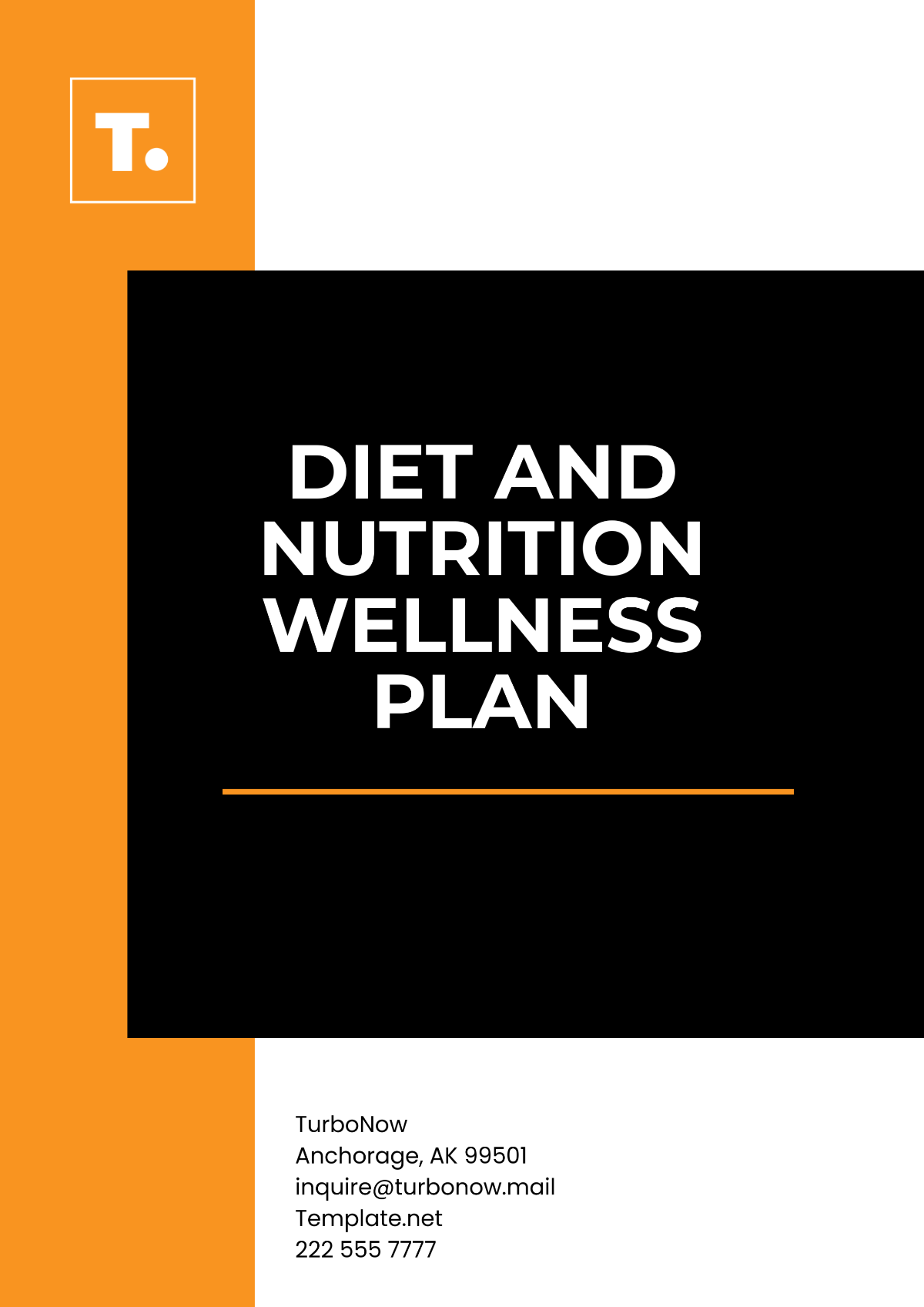 Diet and Nutrition Wellness Plan Template - Edit Online & Download