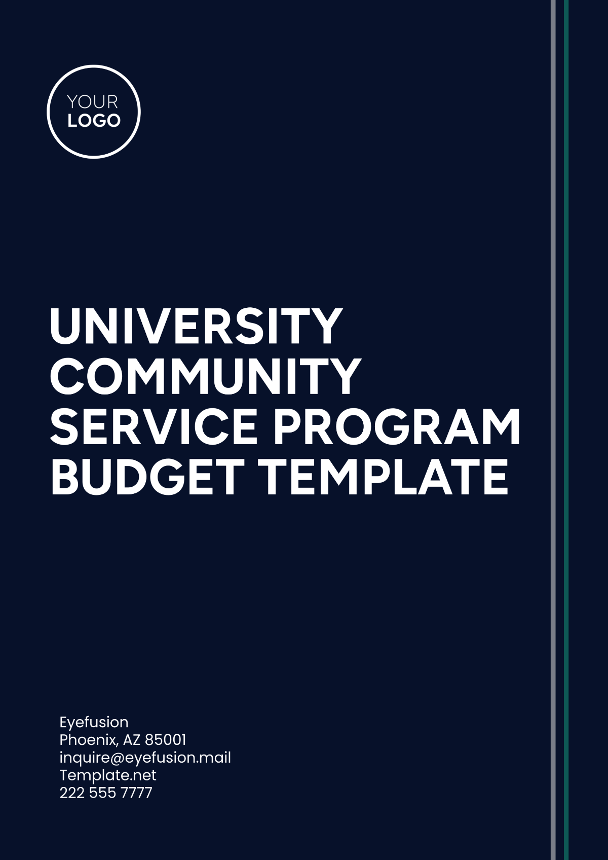 University  Community Service Program Budget Template - Edit Online & Download