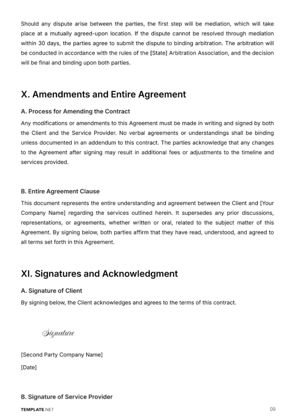 Free Beauty Parlor Bridal Contract Template to Edit Online