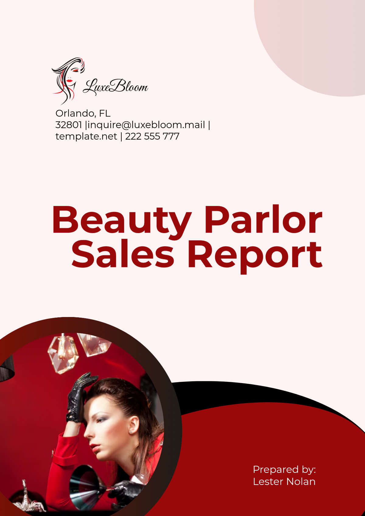 Beauty Parlor Sales Report Template - Edit Online & Download