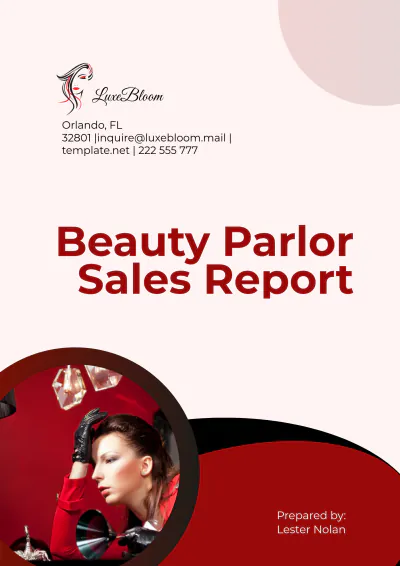 Free Beauty Parlor Sales Report Template to Edit Online