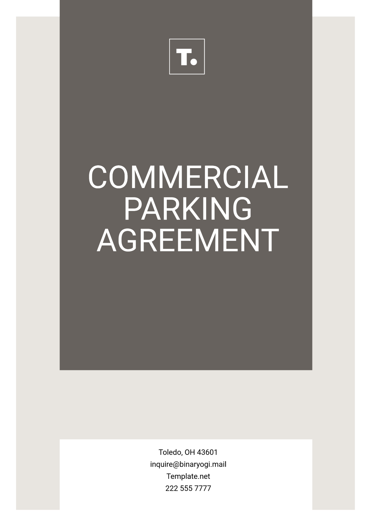 Commercial Parking Agreement Template - Edit Online & Download