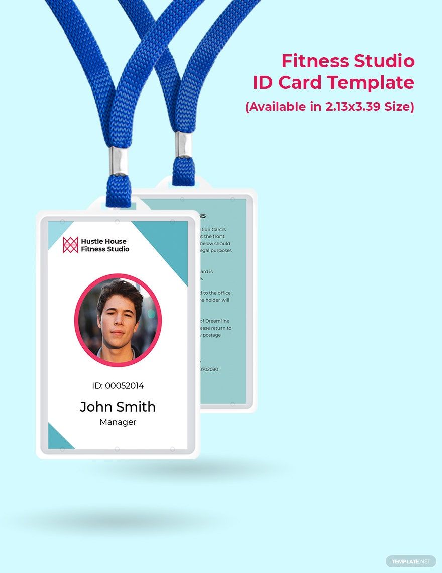Fitness Studio ID Card Template