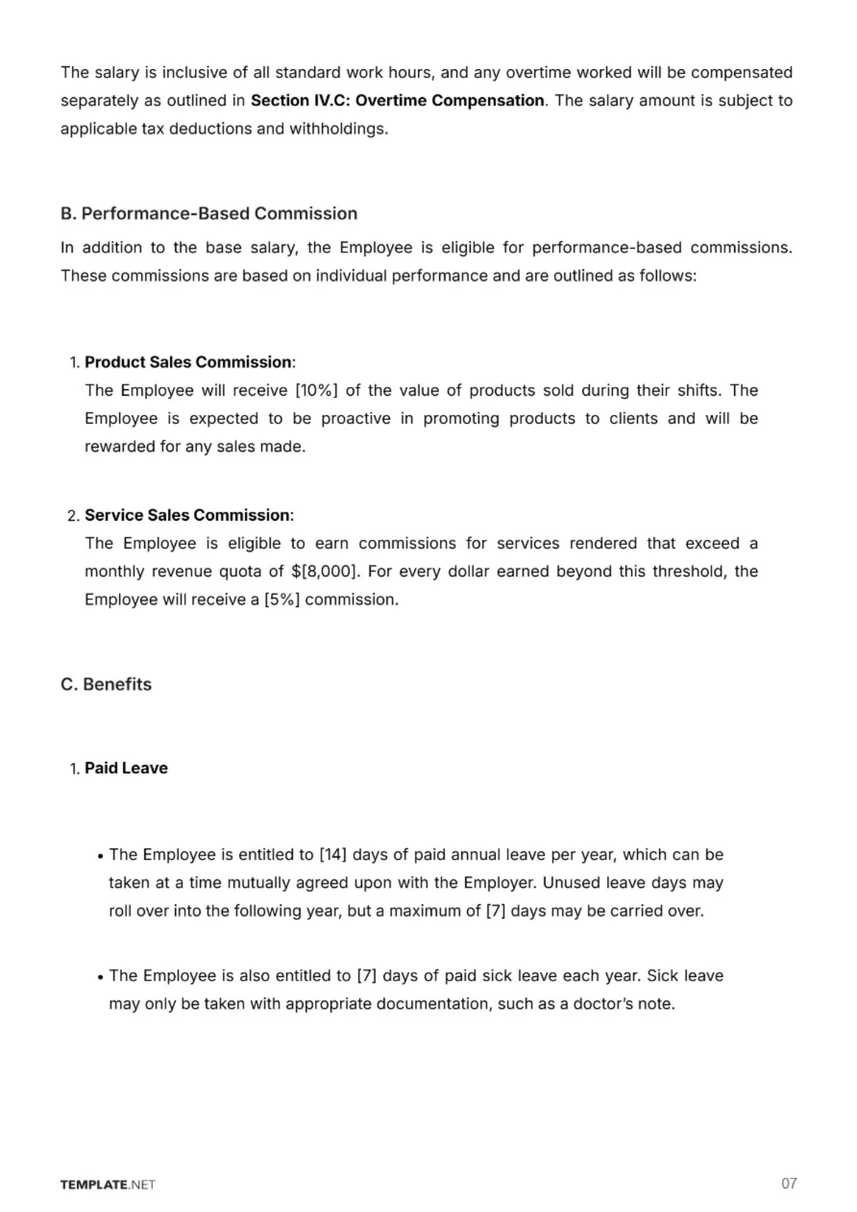 Free Barber Shop Employment Contract Template to Edit Online
