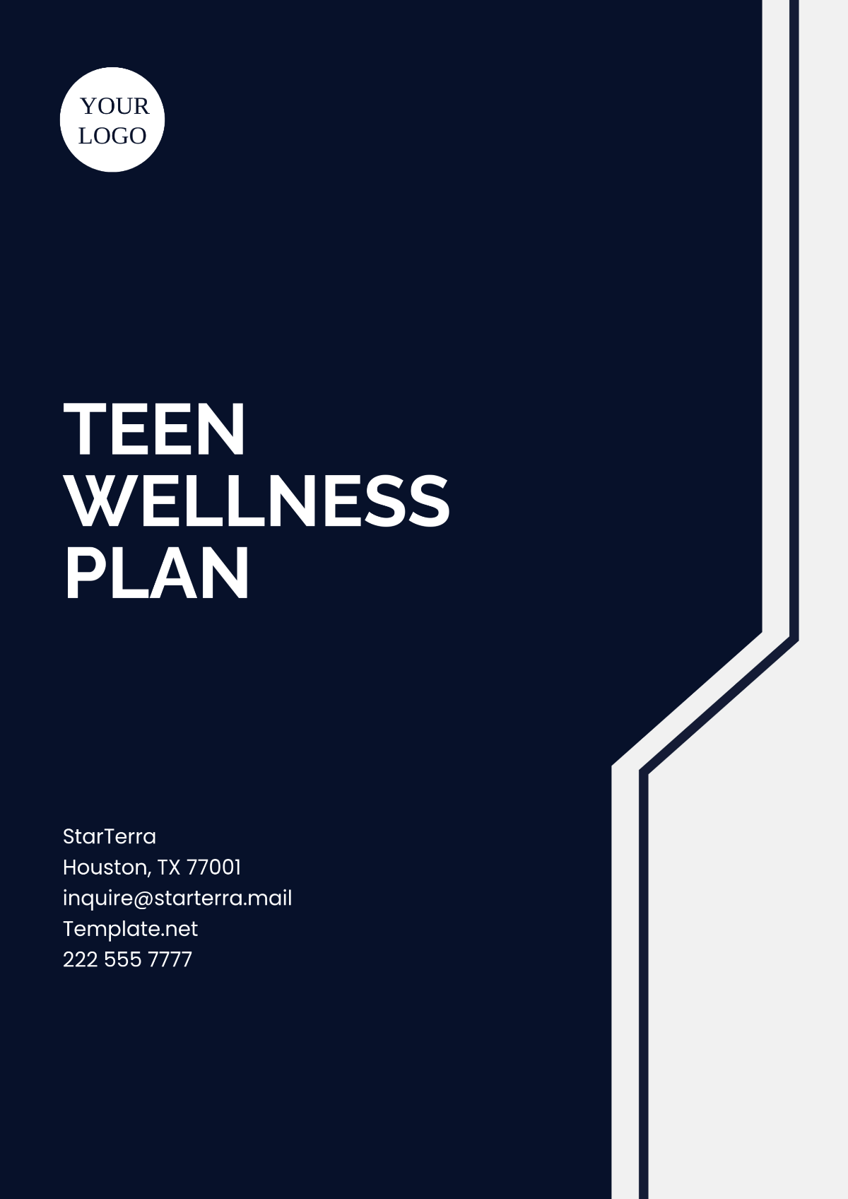 Teen Wellness Plan Template