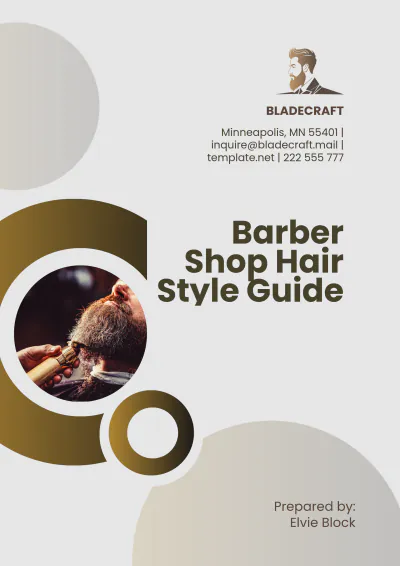 Free Barber Shop Hair Style Guide Template to Edit Online