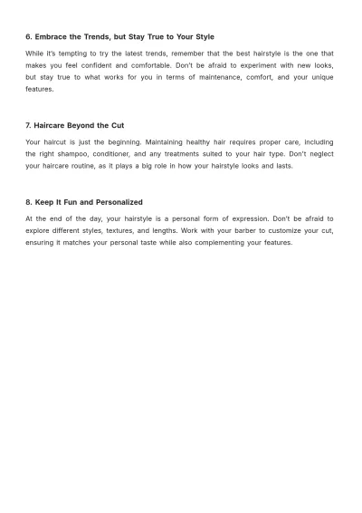 Free Barber Shop Hair Style Guide Template to Edit Online