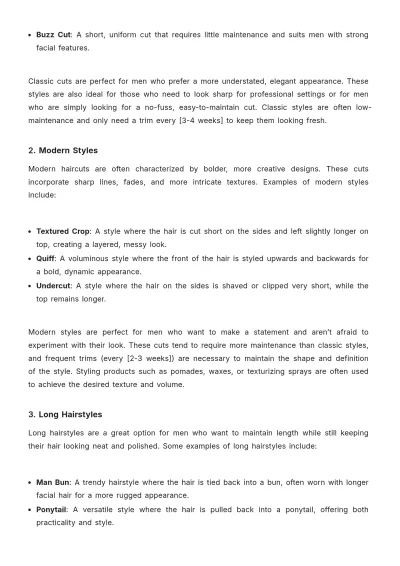 Free Barber Shop Hair Style Guide Template to Edit Online