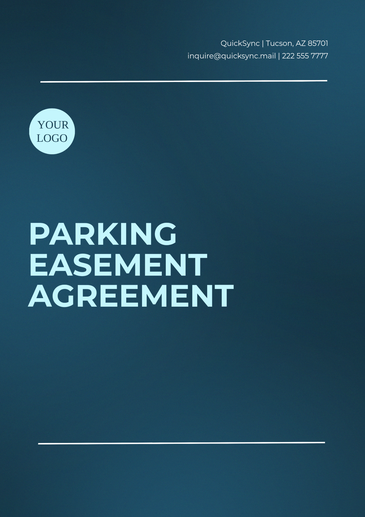 Parking Easement Agreement Template - Edit Online & Download