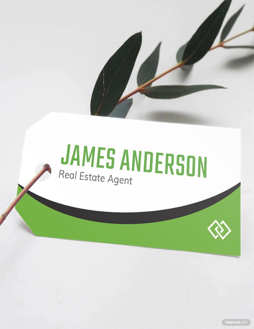 Real Estate Name Tag Template