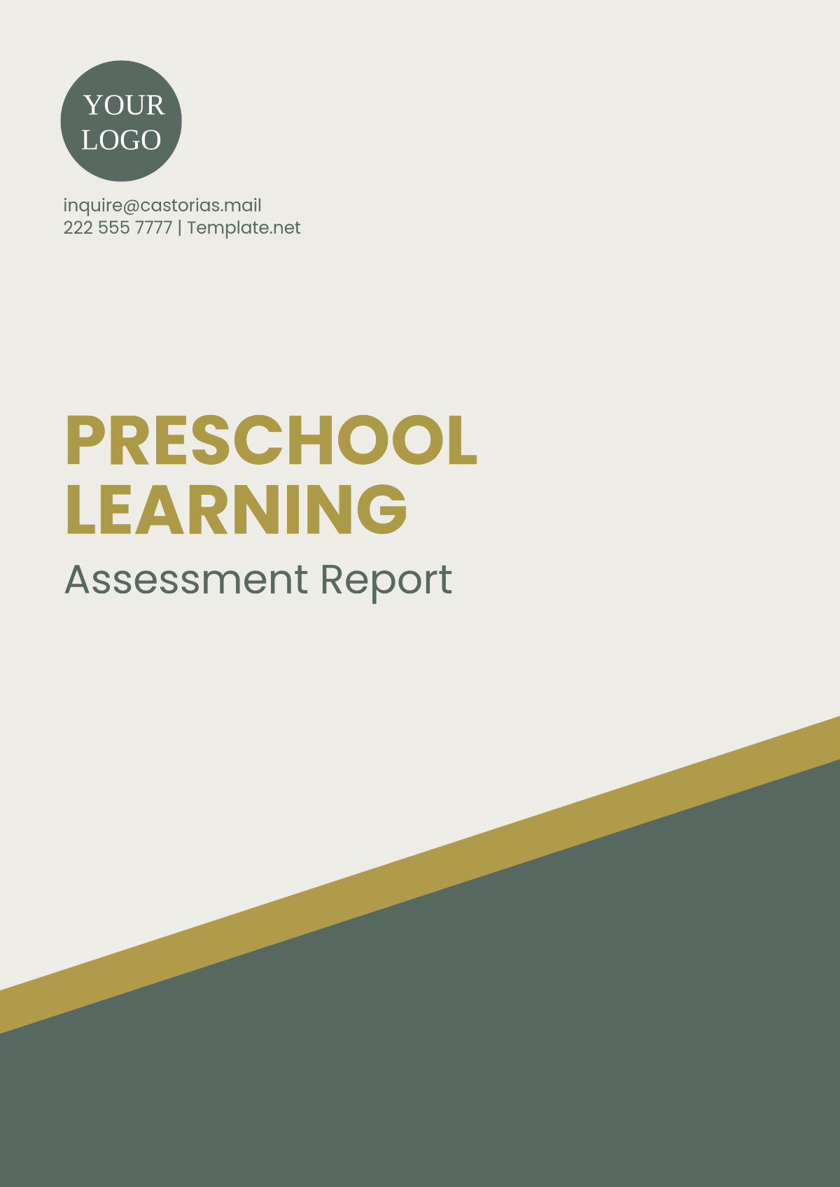 Preschool Learning Assessment Report Template - Edit Online & Download